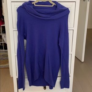 Wool/cashmere blend turtleneck long sweater
